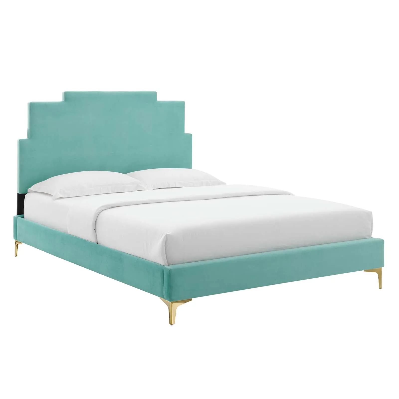 Lindsey Performance Velvet Platform Bed