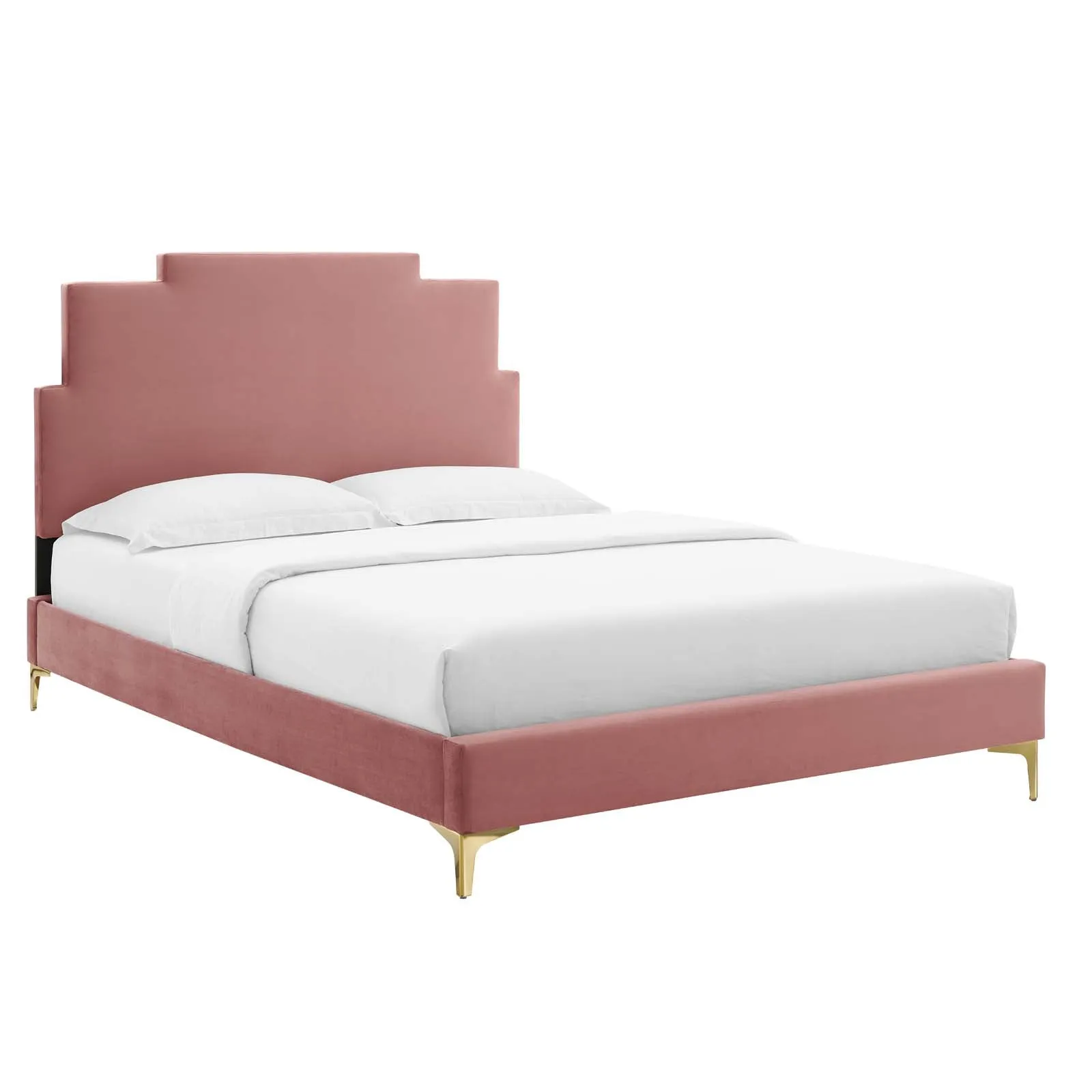 Lindsey Performance Velvet Platform Bed