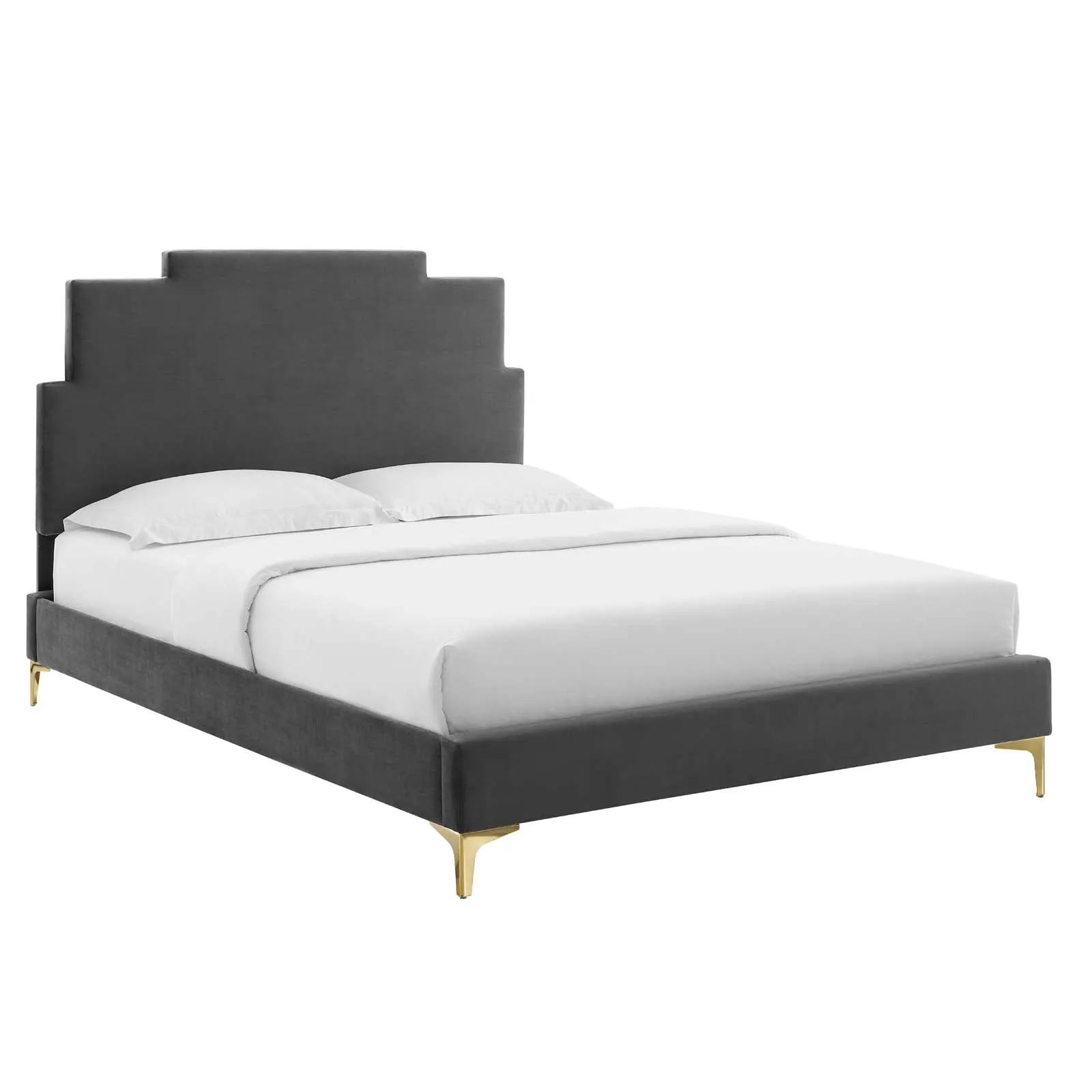 Lindsey Performance Velvet Platform Bed