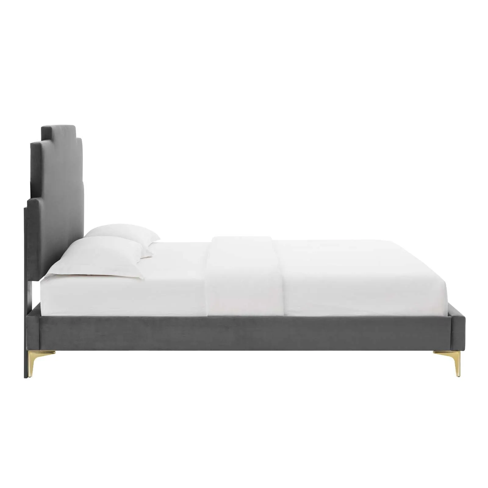 Lindsey Performance Velvet Platform Bed