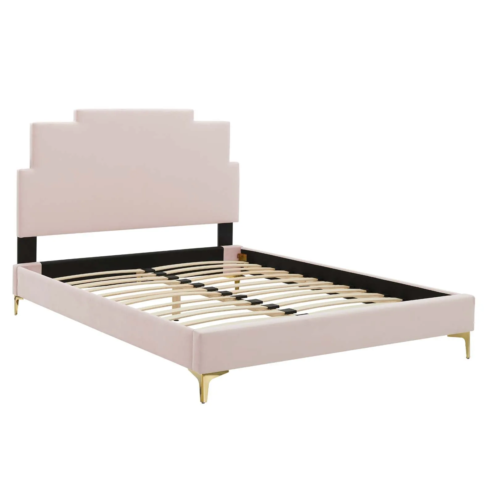 Lindsey Performance Velvet Platform Bed