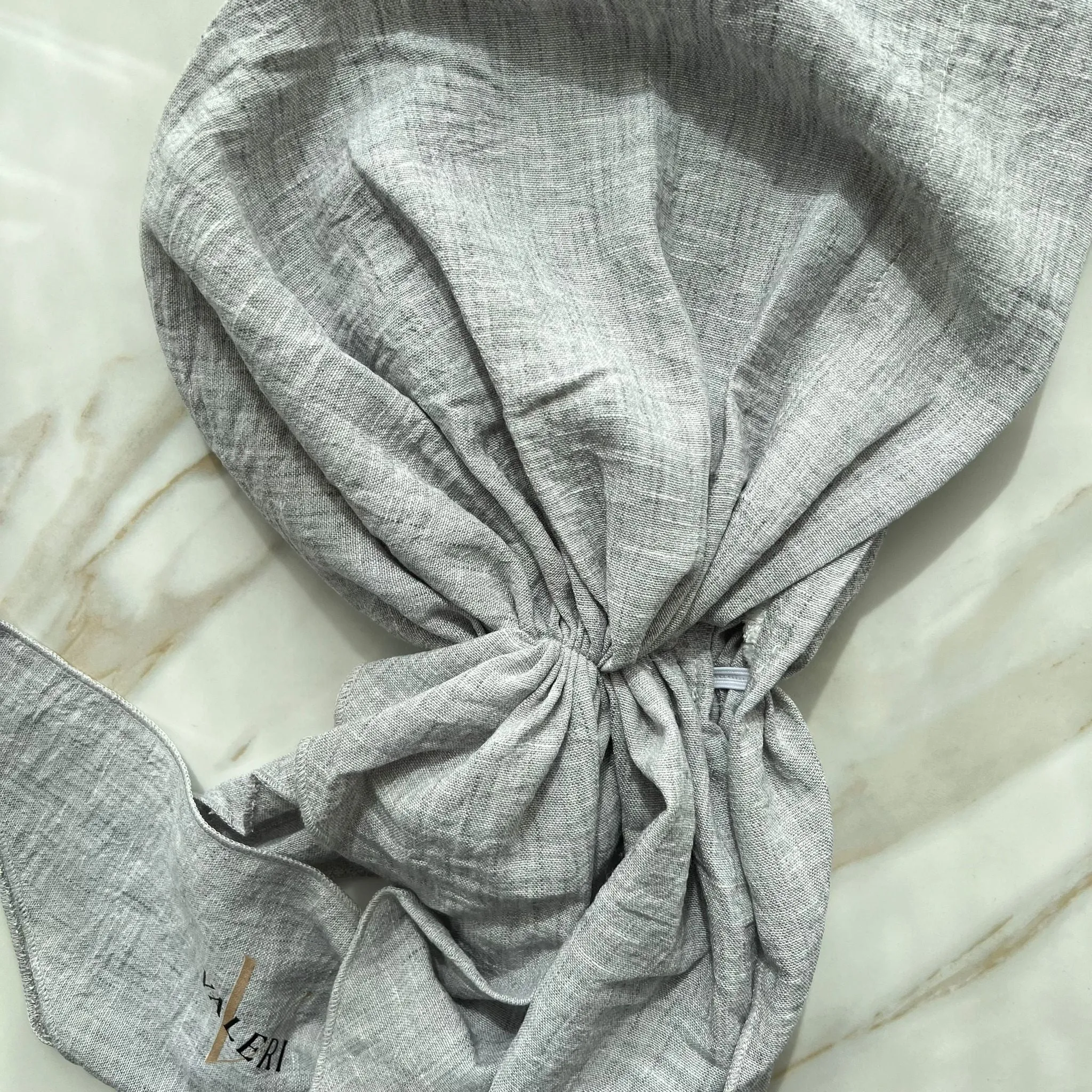 Linen Pre-tied Headscarf by Valeri