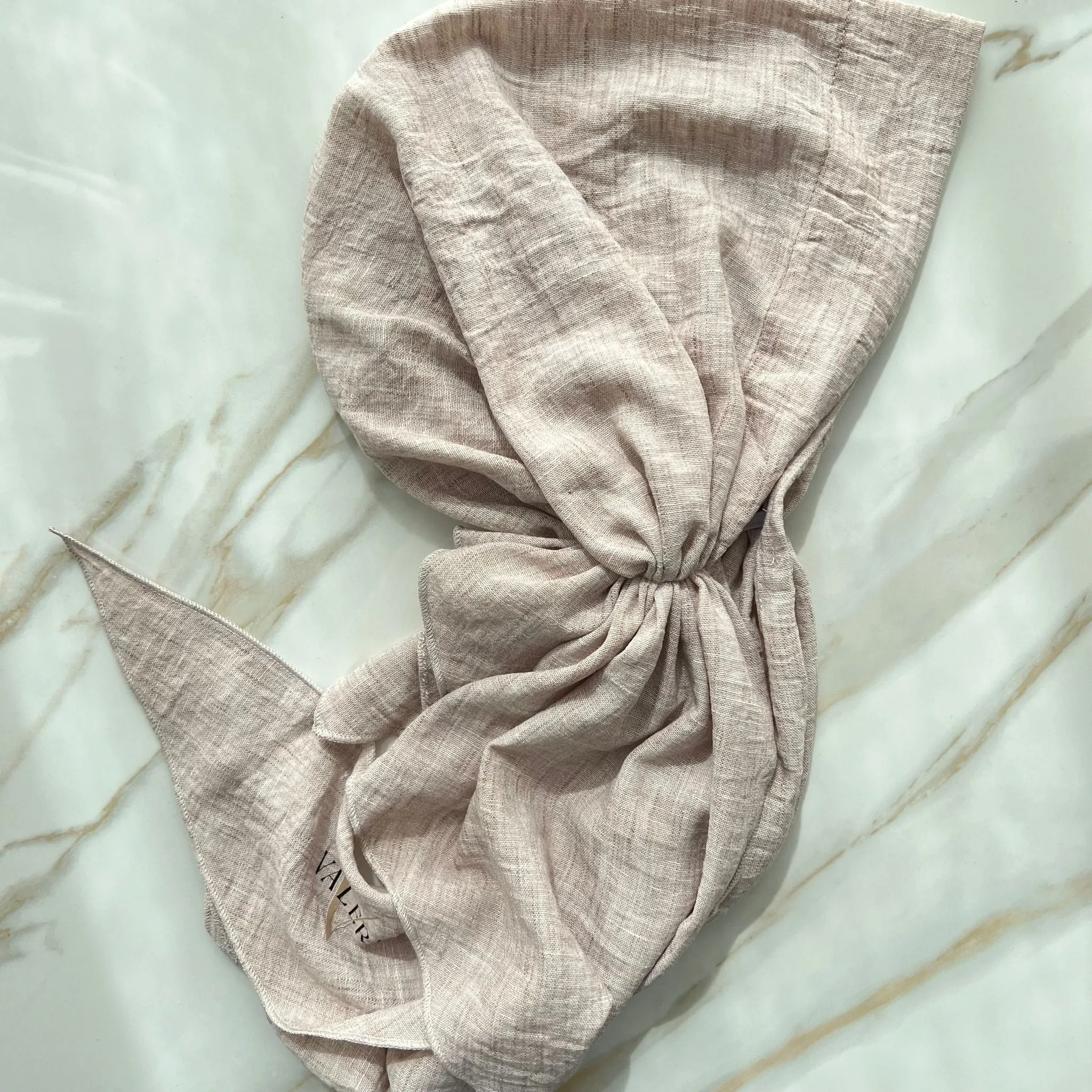 Linen Pre-tied Headscarf by Valeri