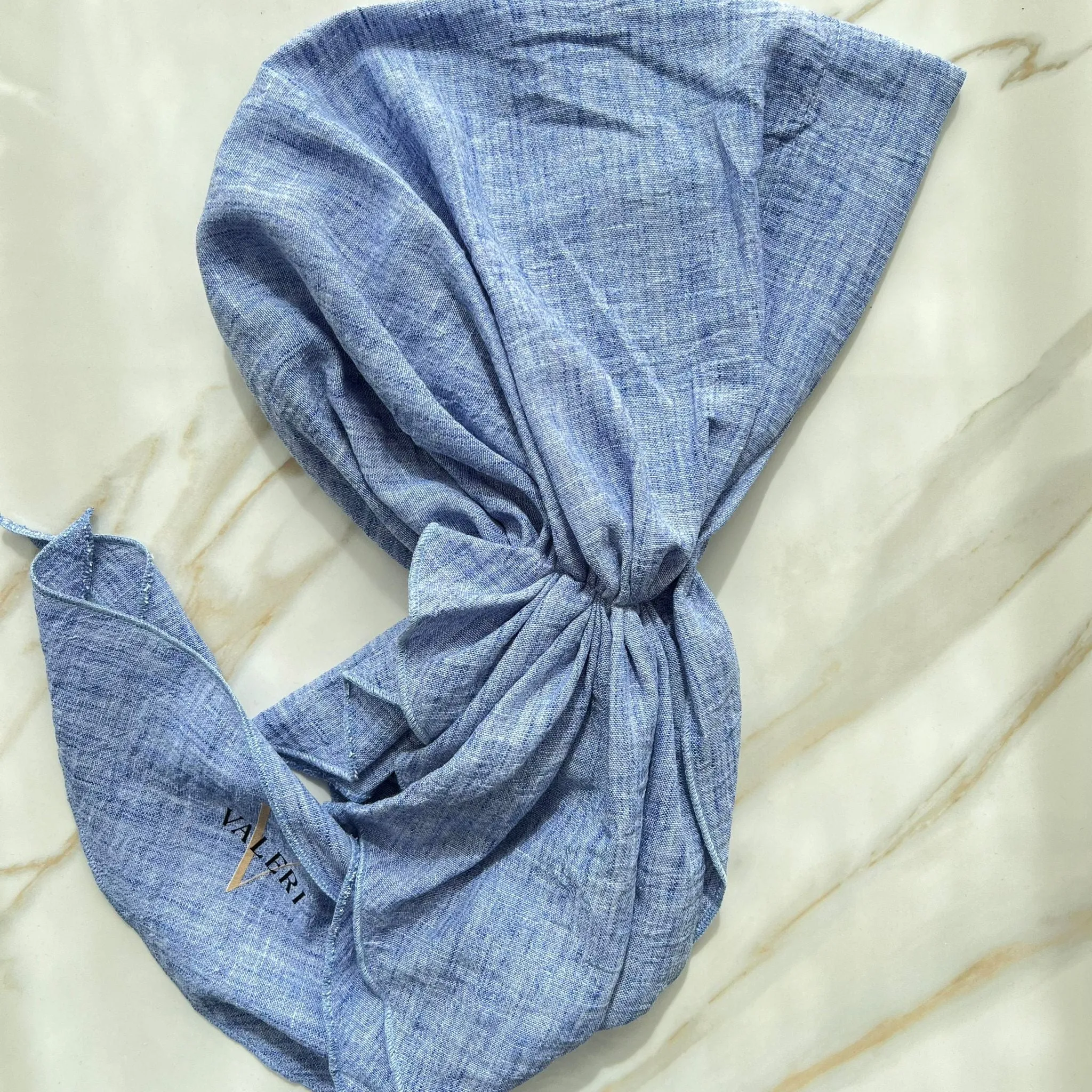 Linen Pre-tied Headscarf by Valeri