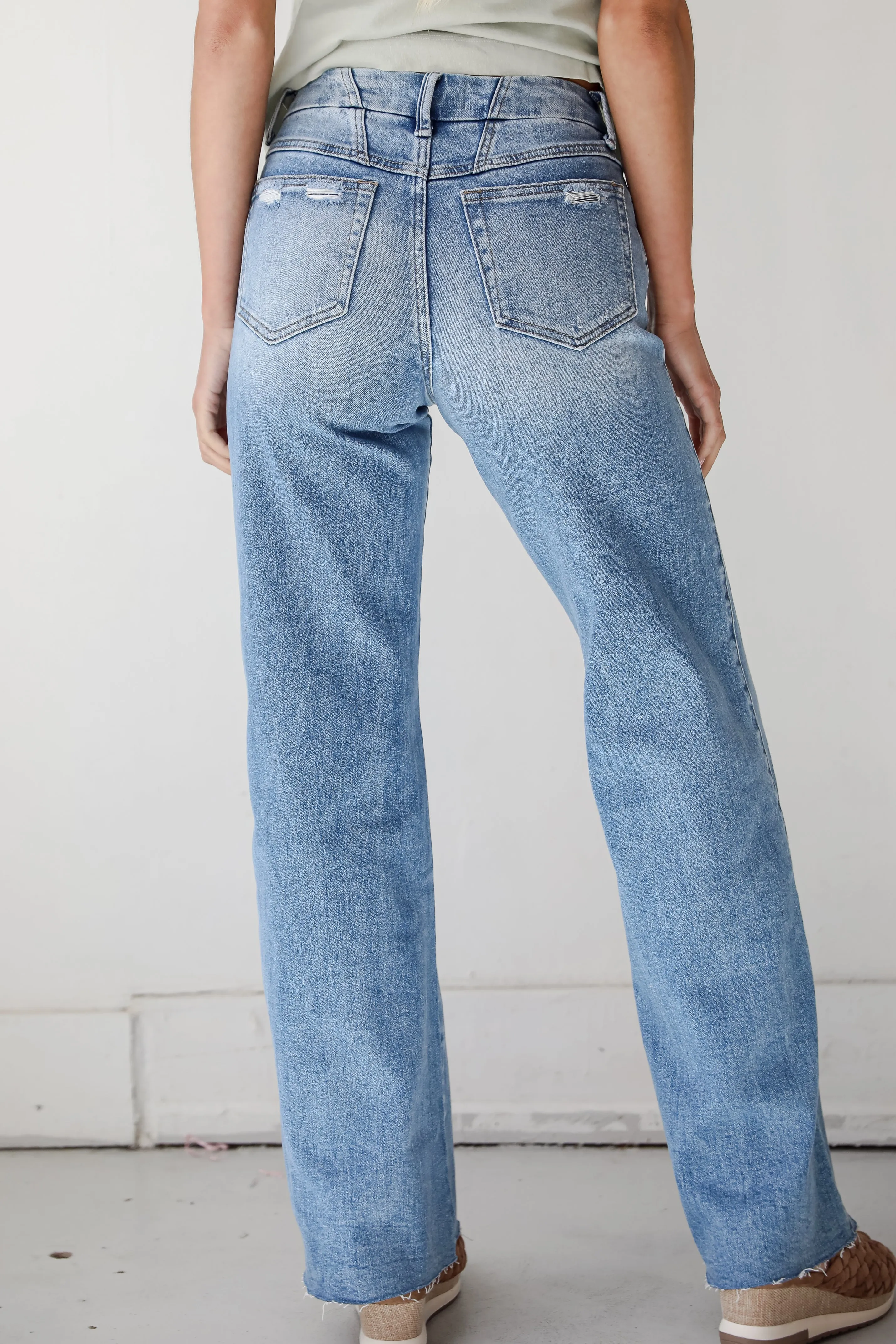 Lizzie Medium Wash Wide Leg Jeans