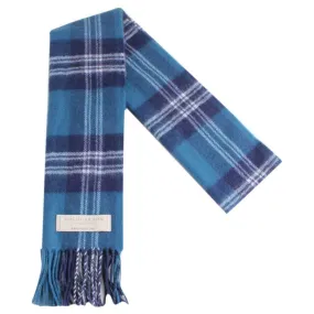 Locharron of Scotland Earl of St Andrews Lambwool Scarf - Blue/White