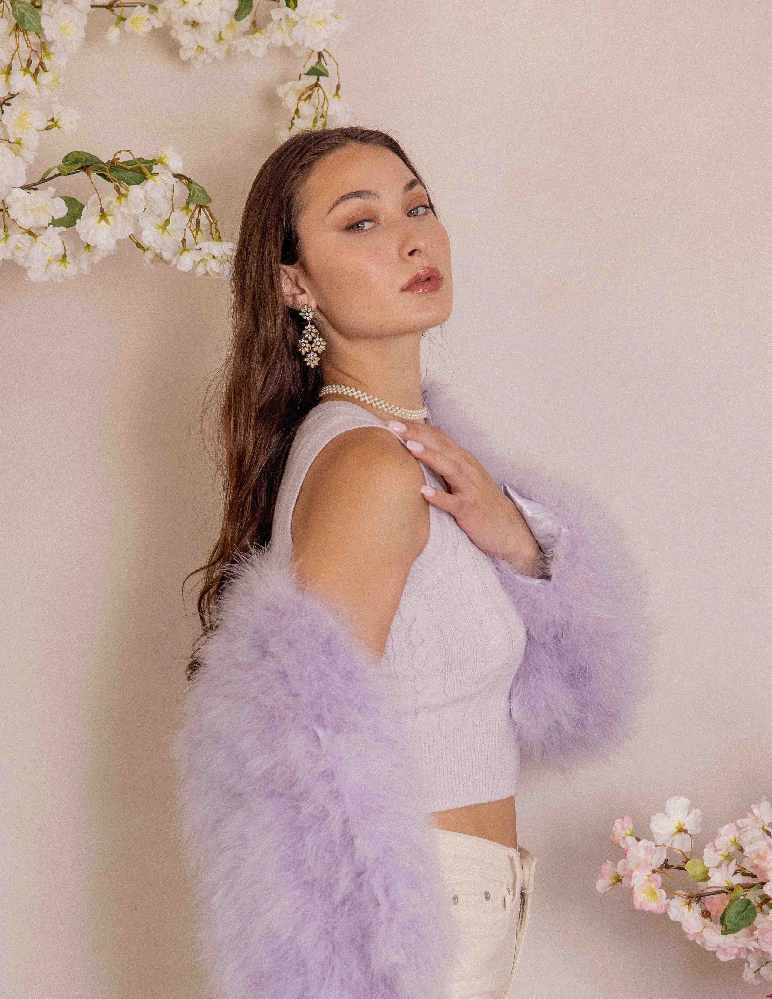 Lola - Crop Jacket in Lavender Fog