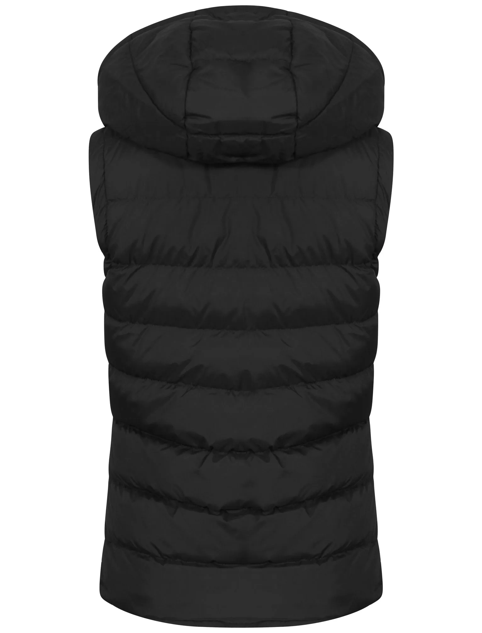 Lottie Fleece Lined Gilet In Black and Blue Radiance - Tokyo Laundry