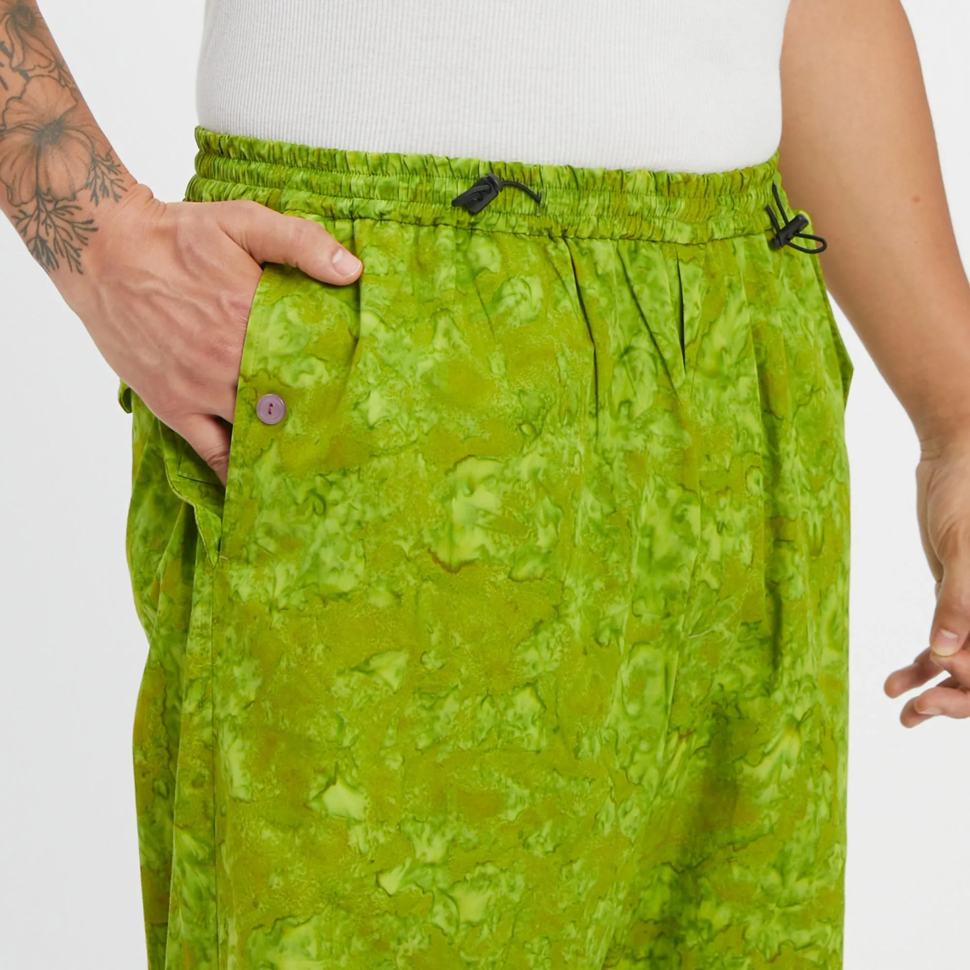 M100 Pant - Green Marble Cotton