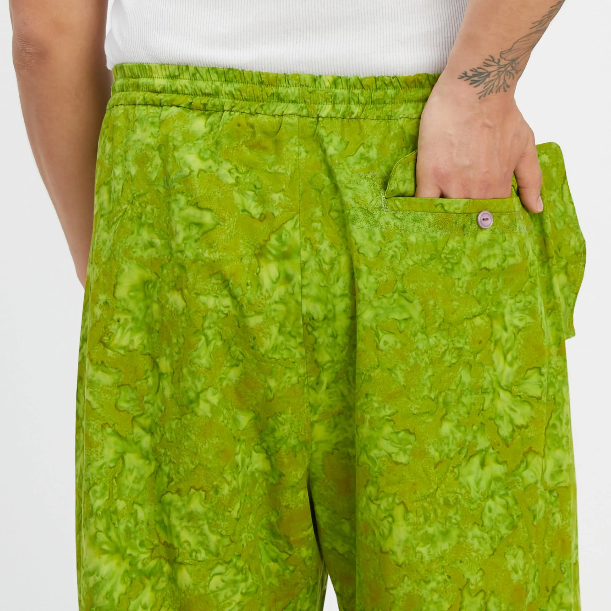 M100 Pant - Green Marble Cotton