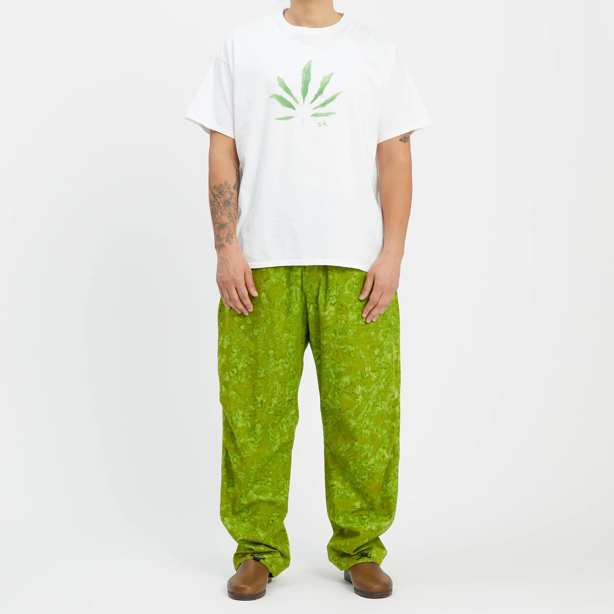 M100 Pant - Green Marble Cotton