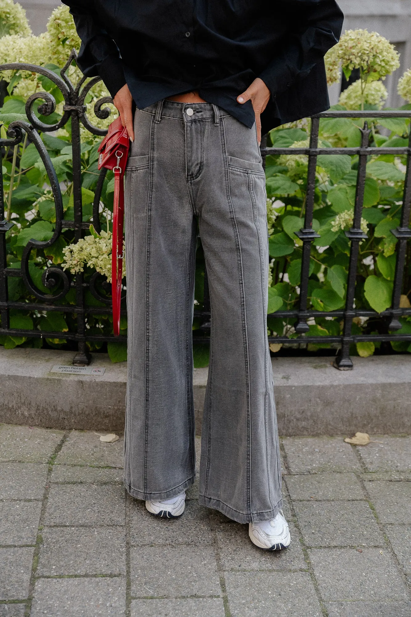 Margot denim trousers anthracite