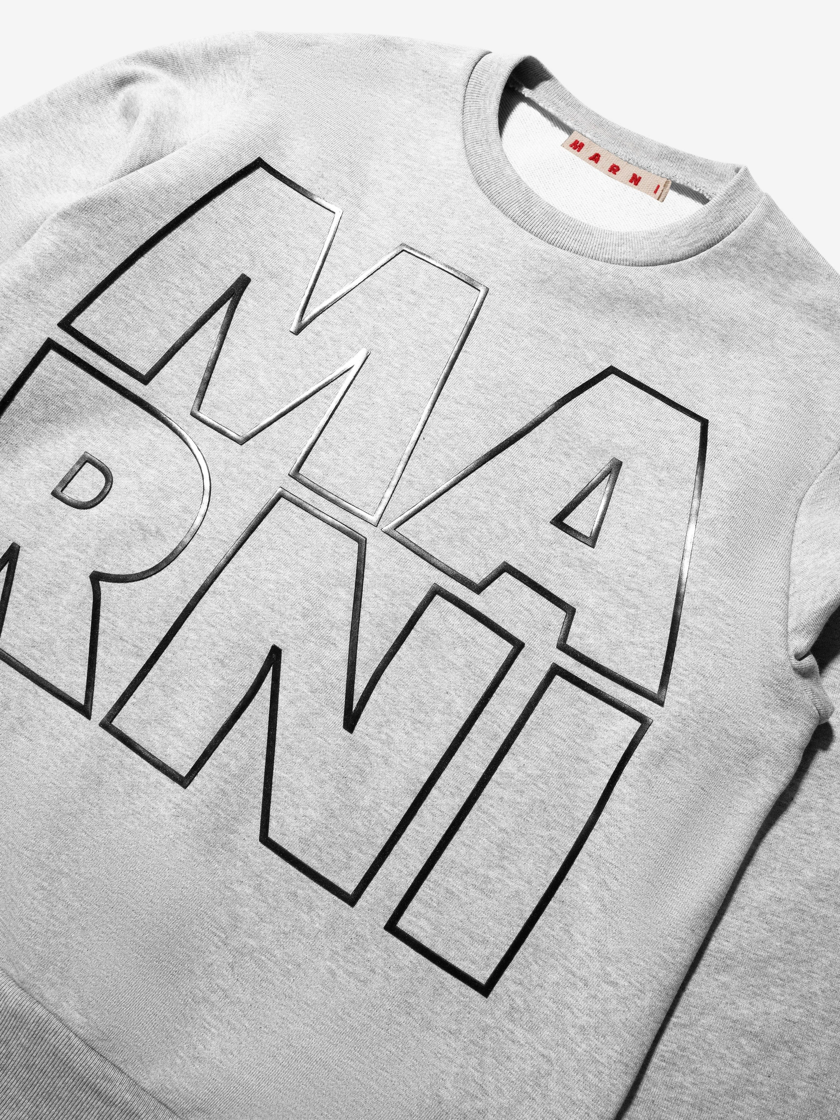 MARNI Kids Logo Sweatshirt in Grey