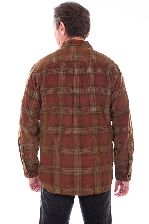 Men's Farthest Point Collection Jacket: Outdoor Corduroy Plaid Wine