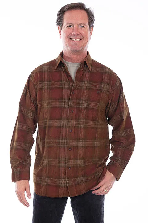 Men's Farthest Point Collection Jacket: Outdoor Corduroy Plaid Wine