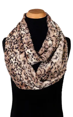 Men's Infinity Scarf - Luxury Faux Fur in Carpathian Lynx