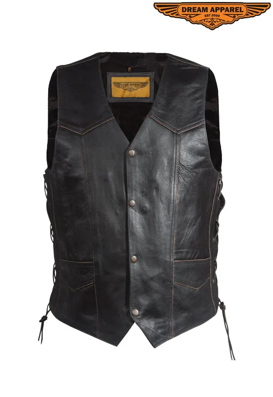 Mens Retro Vest With 4 Snaps On Front