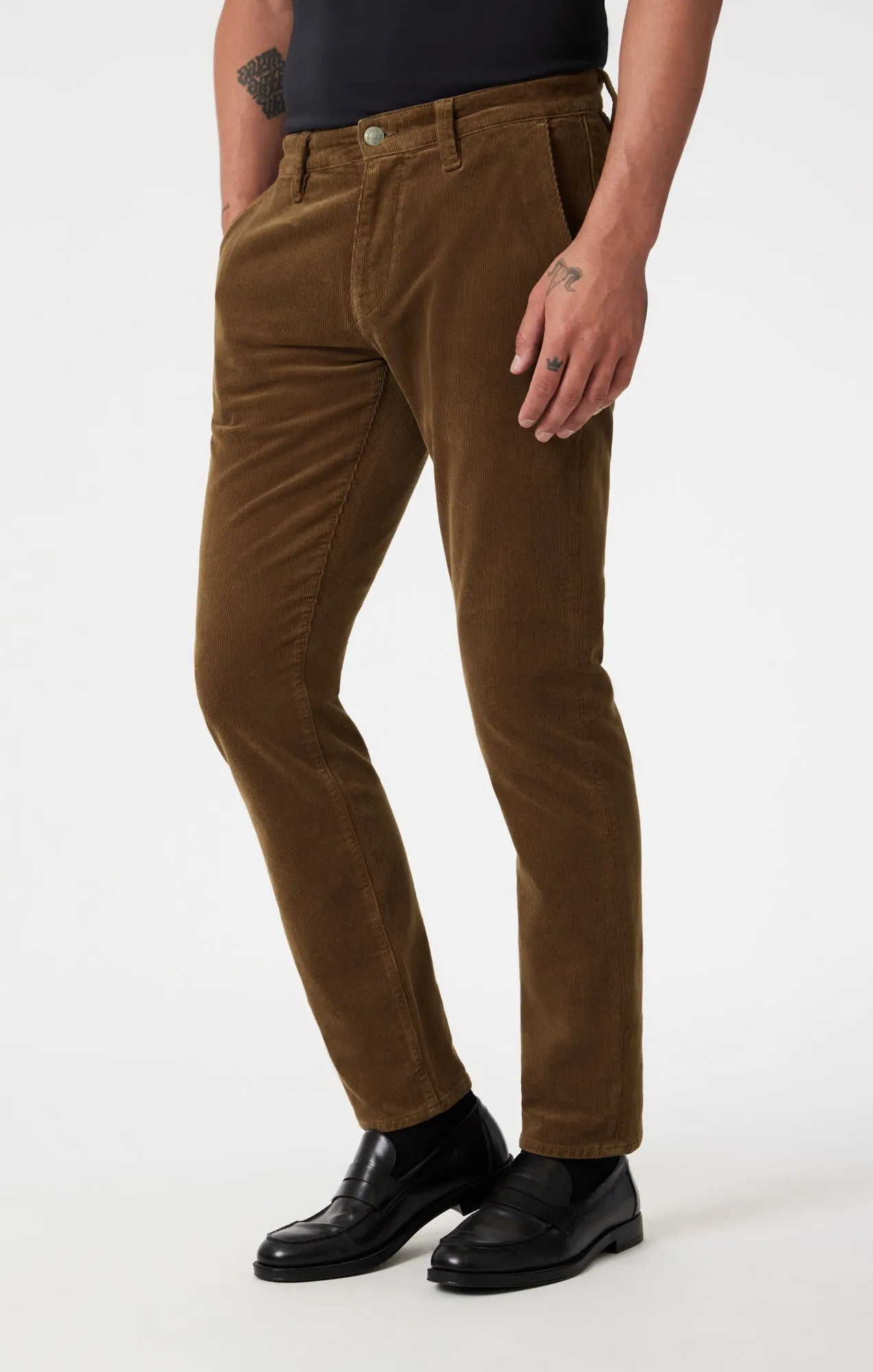 MILTON SLIM STRAIGHT CHINO IN TEDDY CORD