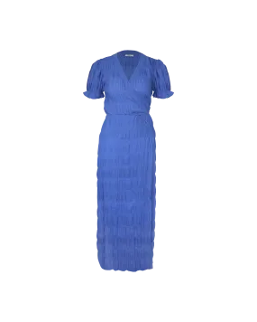 MIRELLA SHORT SLEEVE WRAP DRESS PERIWINKLE