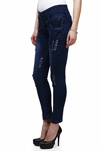 Miss Wow High Waist Denim Jeans for Women (BLU1060_BLUE_32)