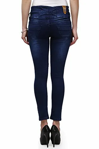 Miss Wow High Waist Denim Jeans for Women (BLU1060_BLUE_32)