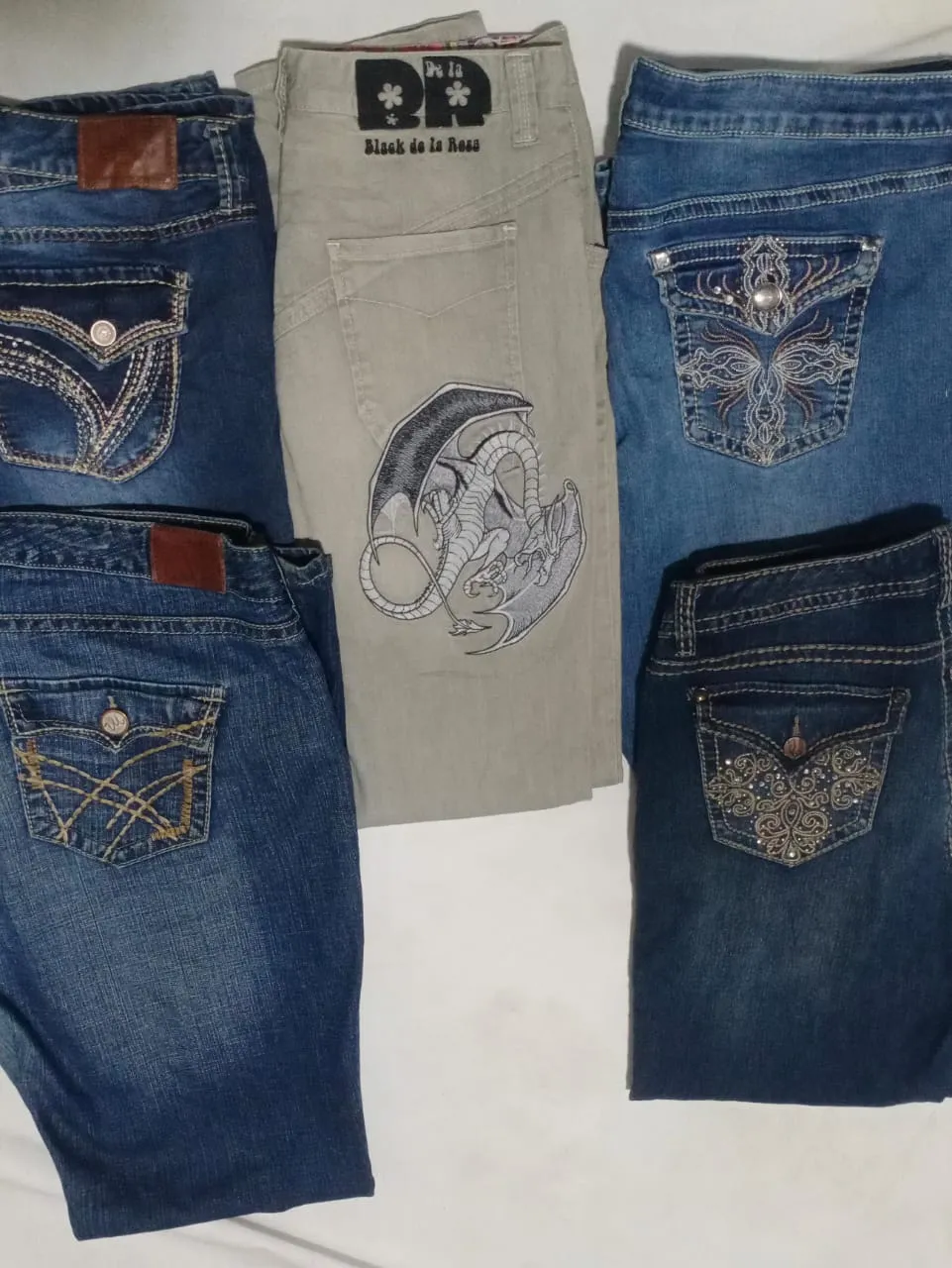 Mix Embroidery denim jeans 10 pcs