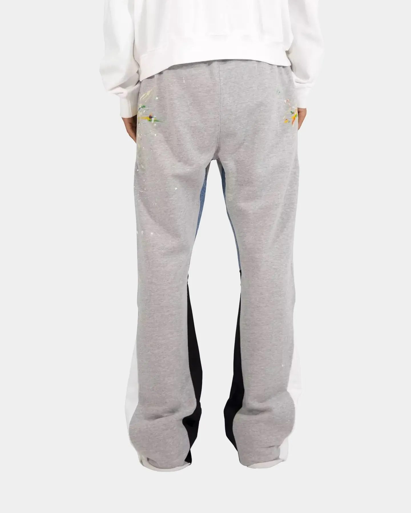 MNML Contrast Boot Cut Sweat Pants Grey