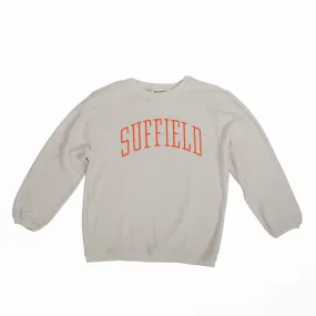 MV Sport Corded Crewneck with Orange Suffield lettering