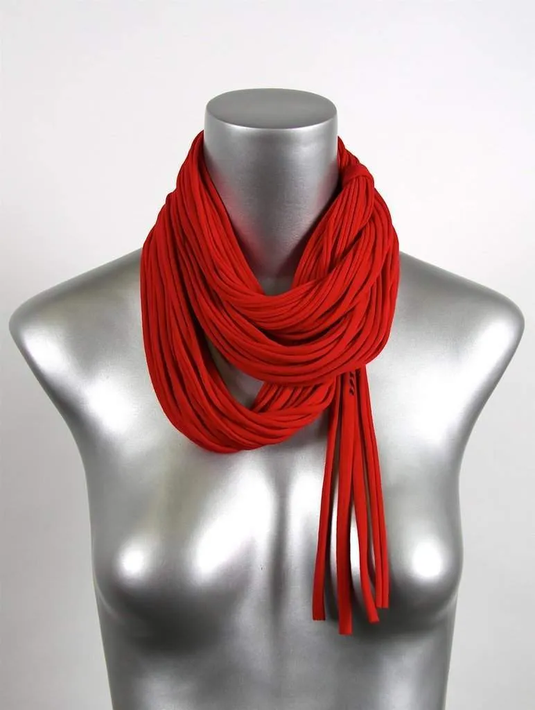 Necklush Infinity Scarf / Red / Unisex