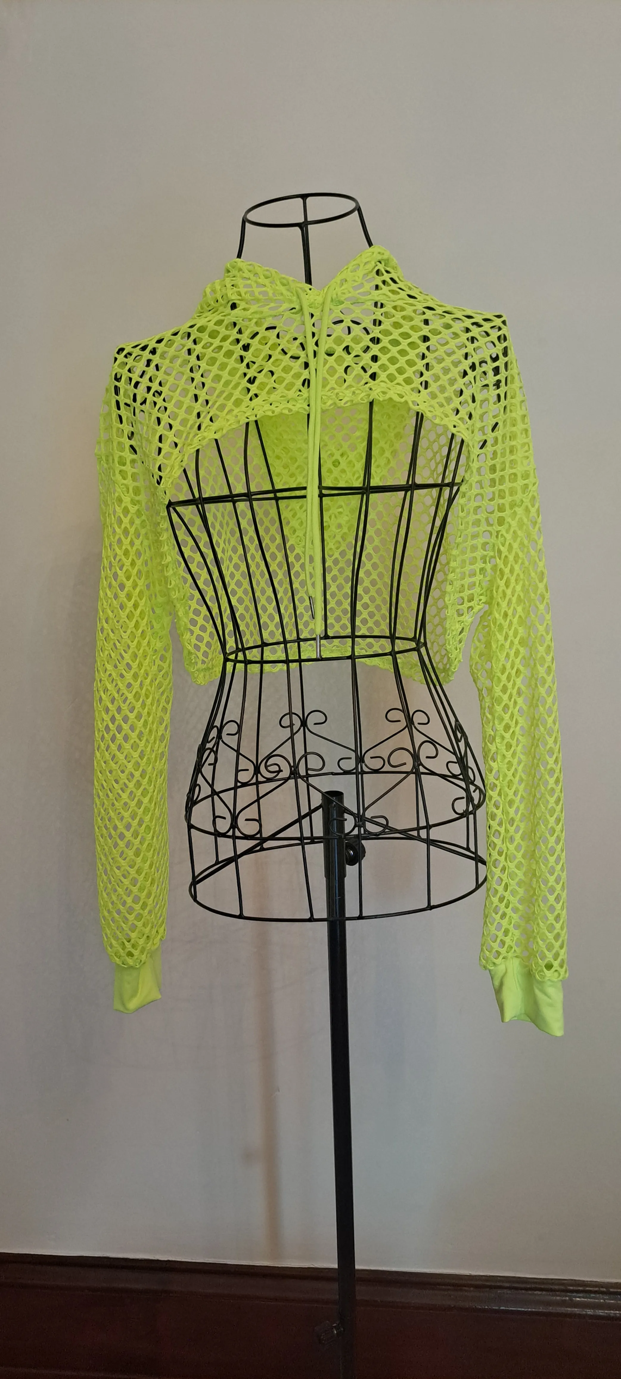 Neon Extreme Cropped Hoodie