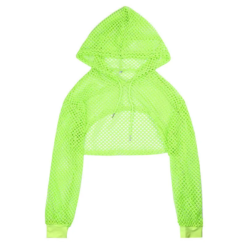 Neon Extreme Cropped Hoodie