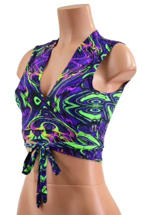 Neon Melt Wrap & Tie Top