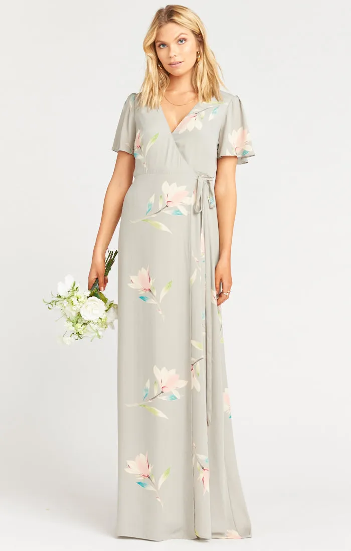 Noelle Flutter Wrap Dress