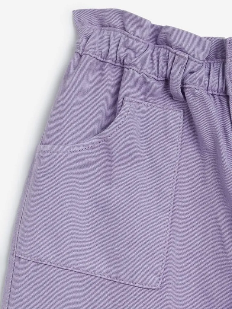 Nuon Lilac Paperbag Jeans