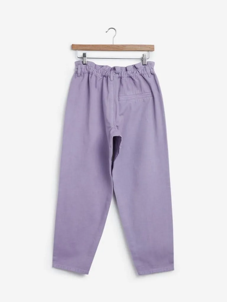 Nuon Lilac Paperbag Jeans