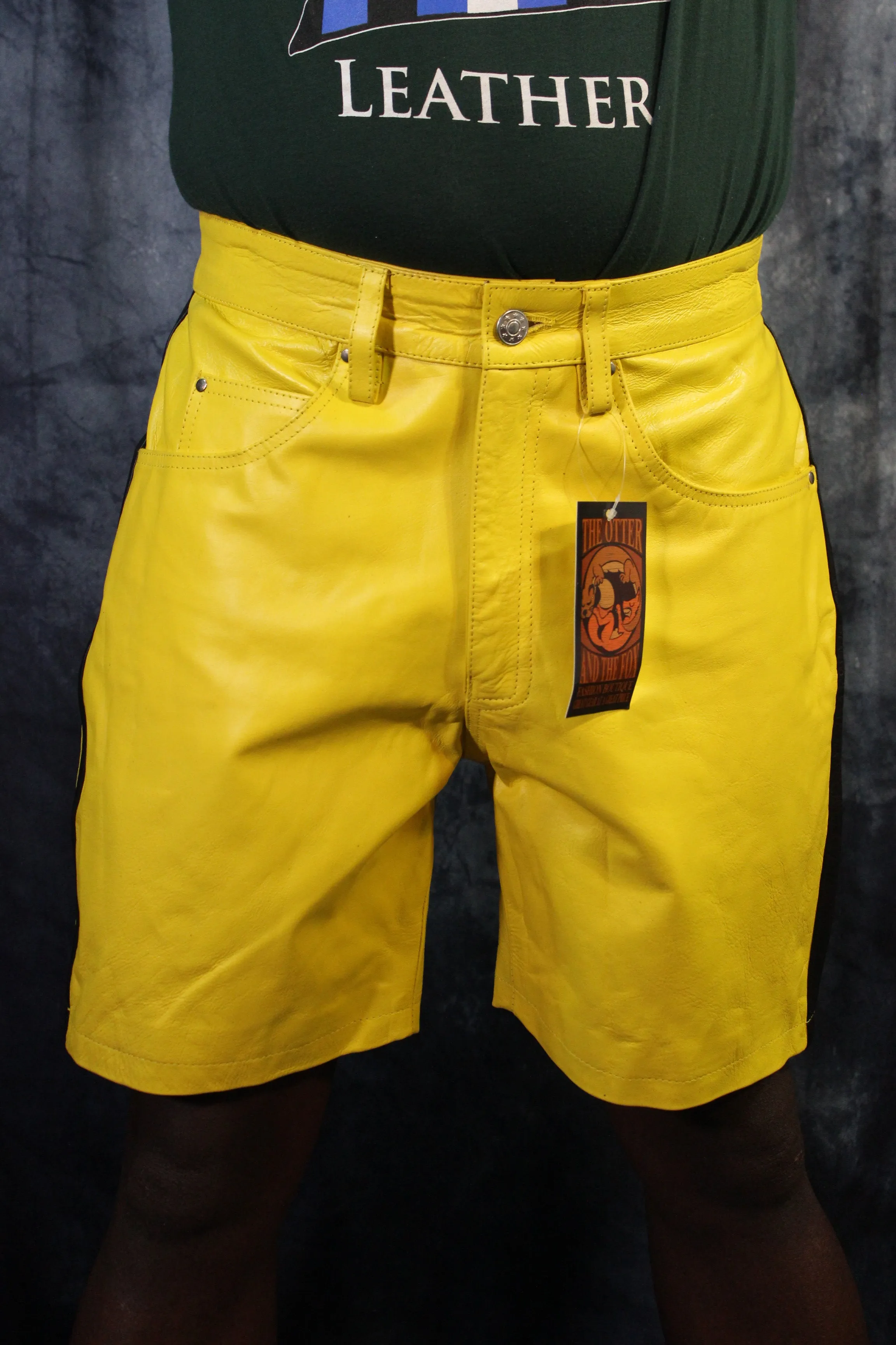 OnF "Chevron" Shorts in Yellow and Black