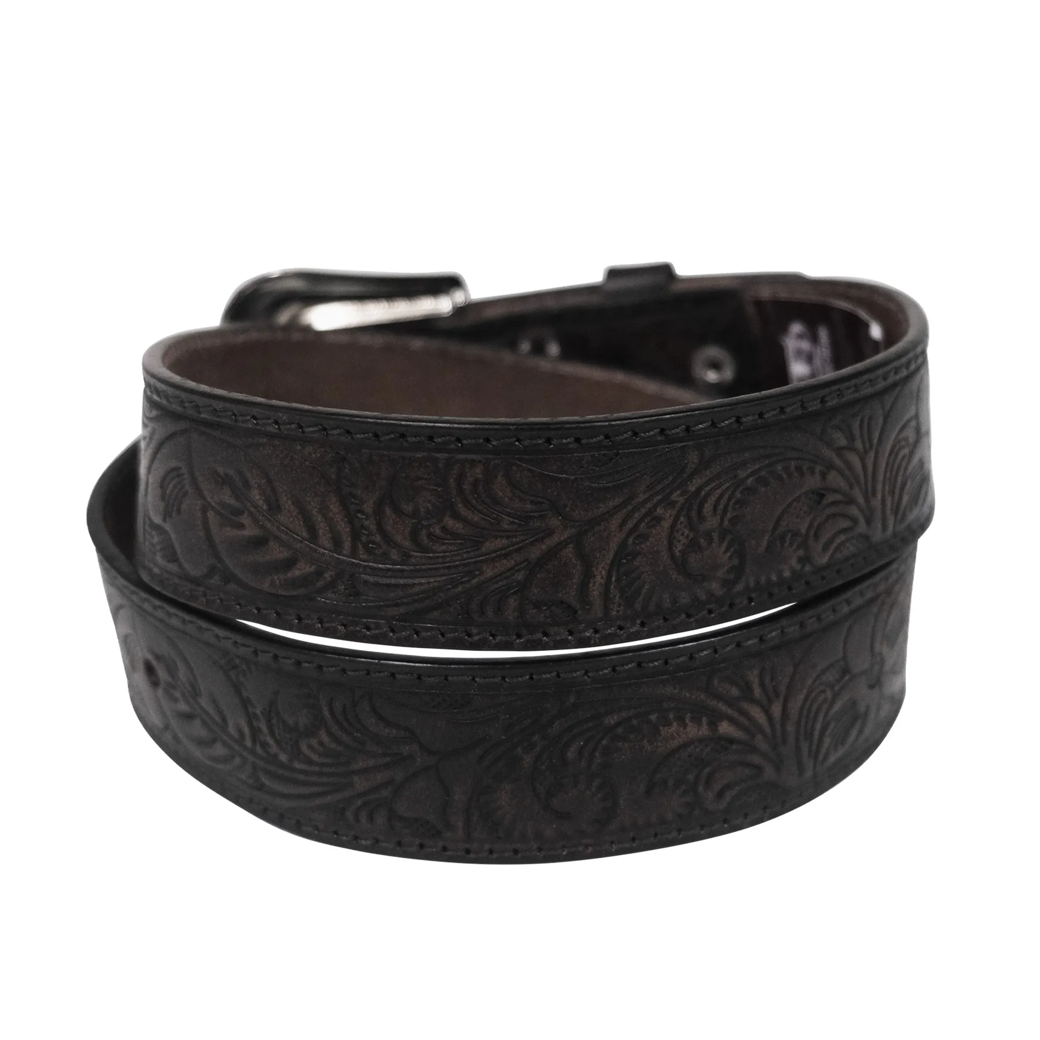 Outback King | Heritage Embossed Black Western Belt