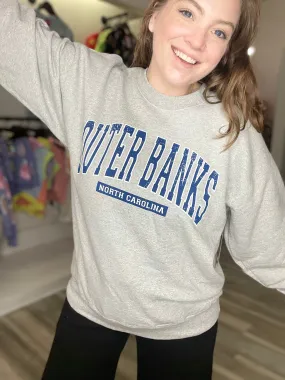 Outer Banks Crewneck Sweatshirt Grey