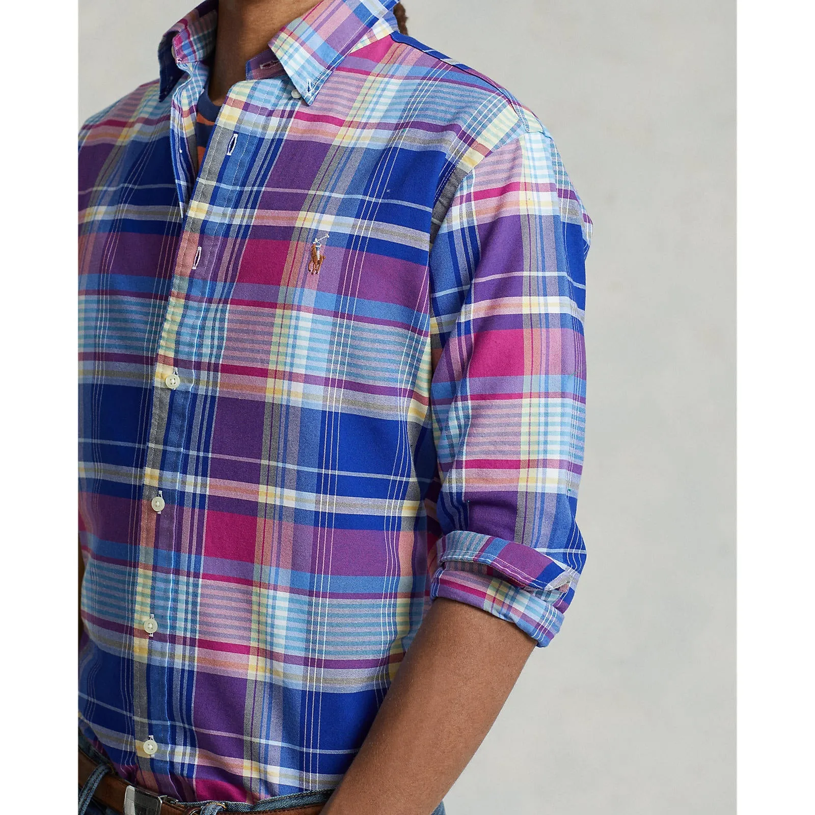 Oxford Shirt - Check - Blue, Pink-Red, Multi