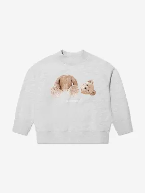 Palm Angels Boys Bear Sweatshirt in Grey