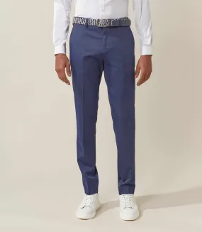 Pantalon ville tissu bleu "Inaco"