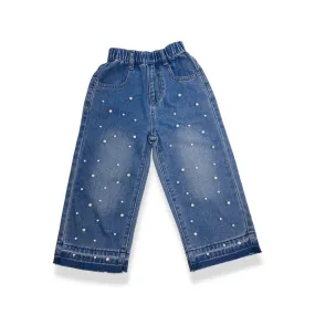 Pearl Stud Wide Jeans