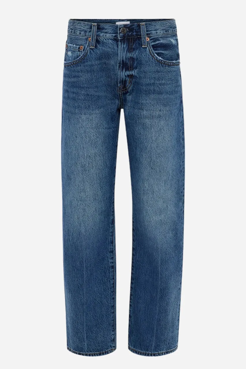 Pistola Lexi Mid Rise Bowed Straight Jeans in Artisan