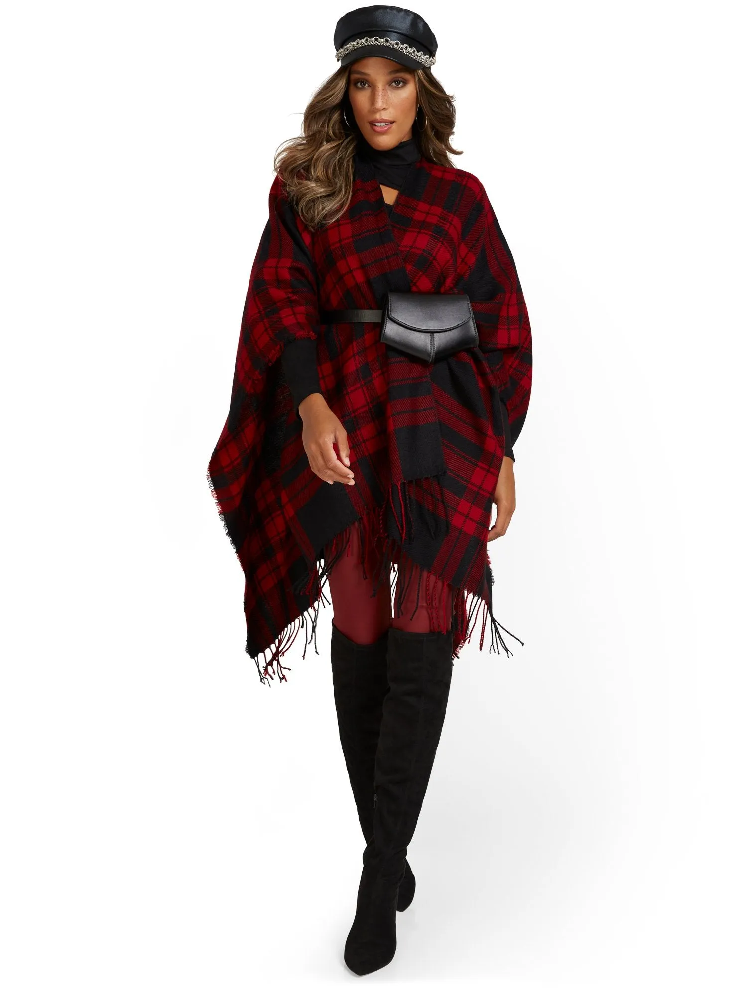 Plaid Poncho