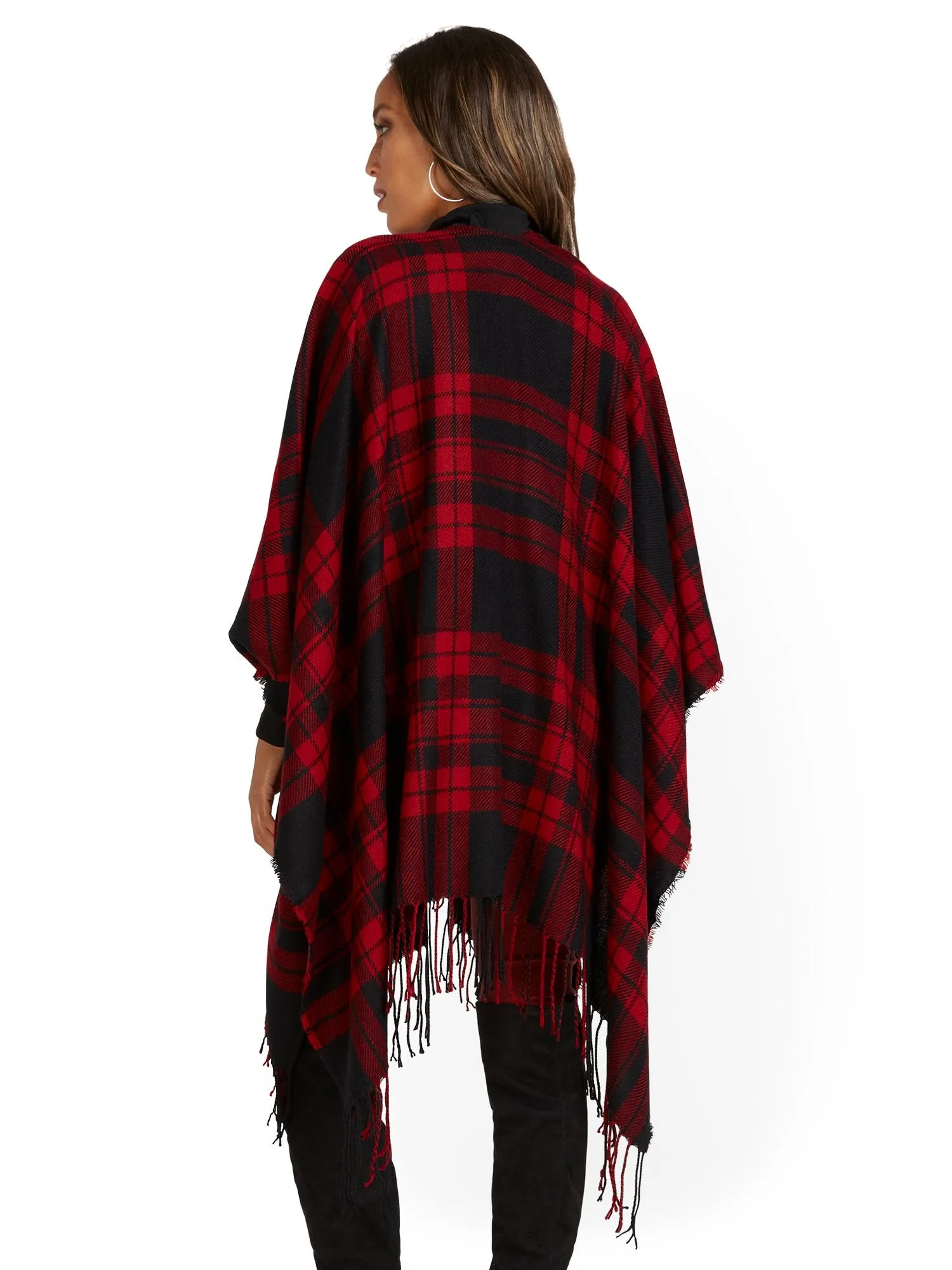 Plaid Poncho