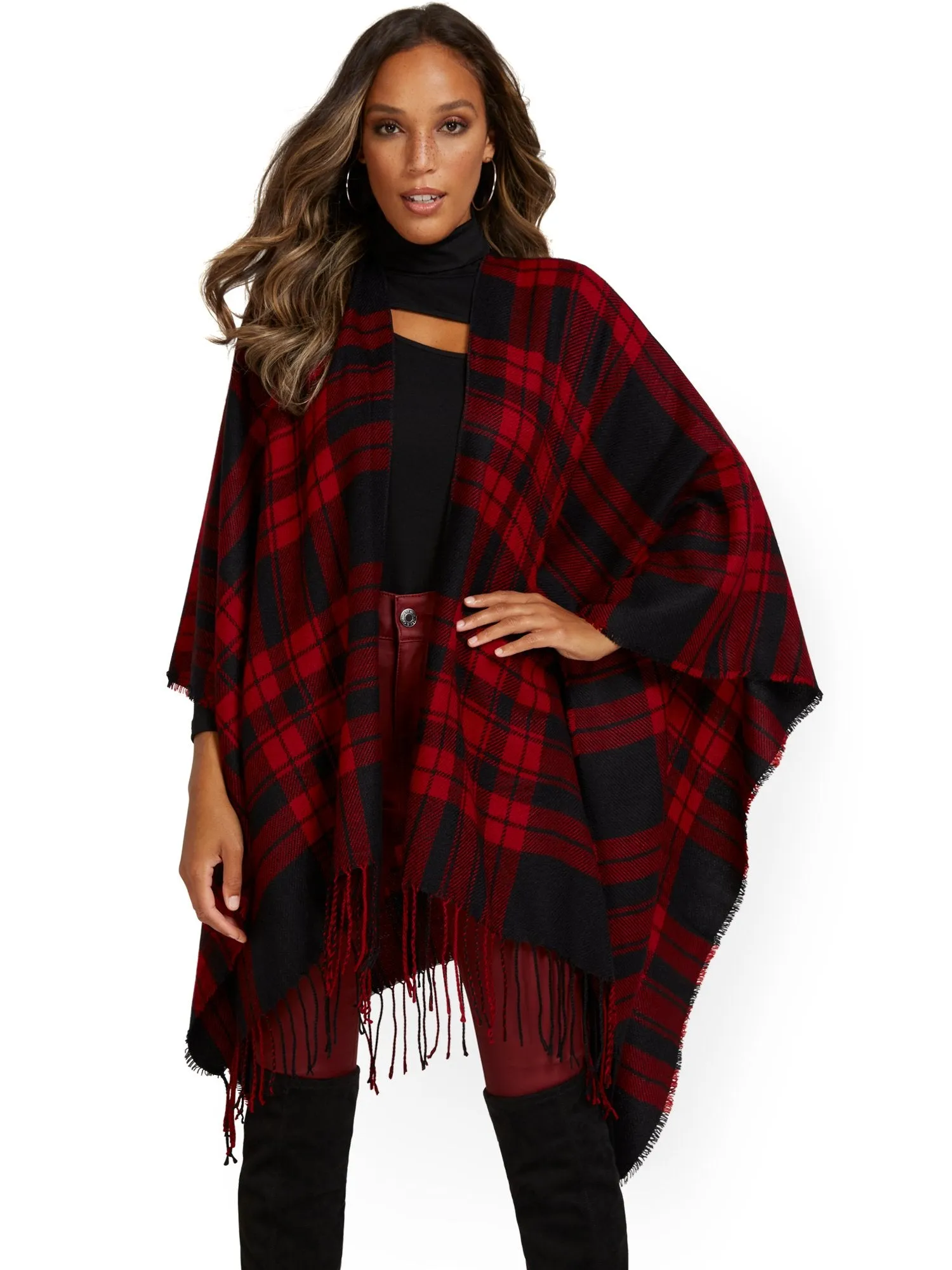 Plaid Poncho