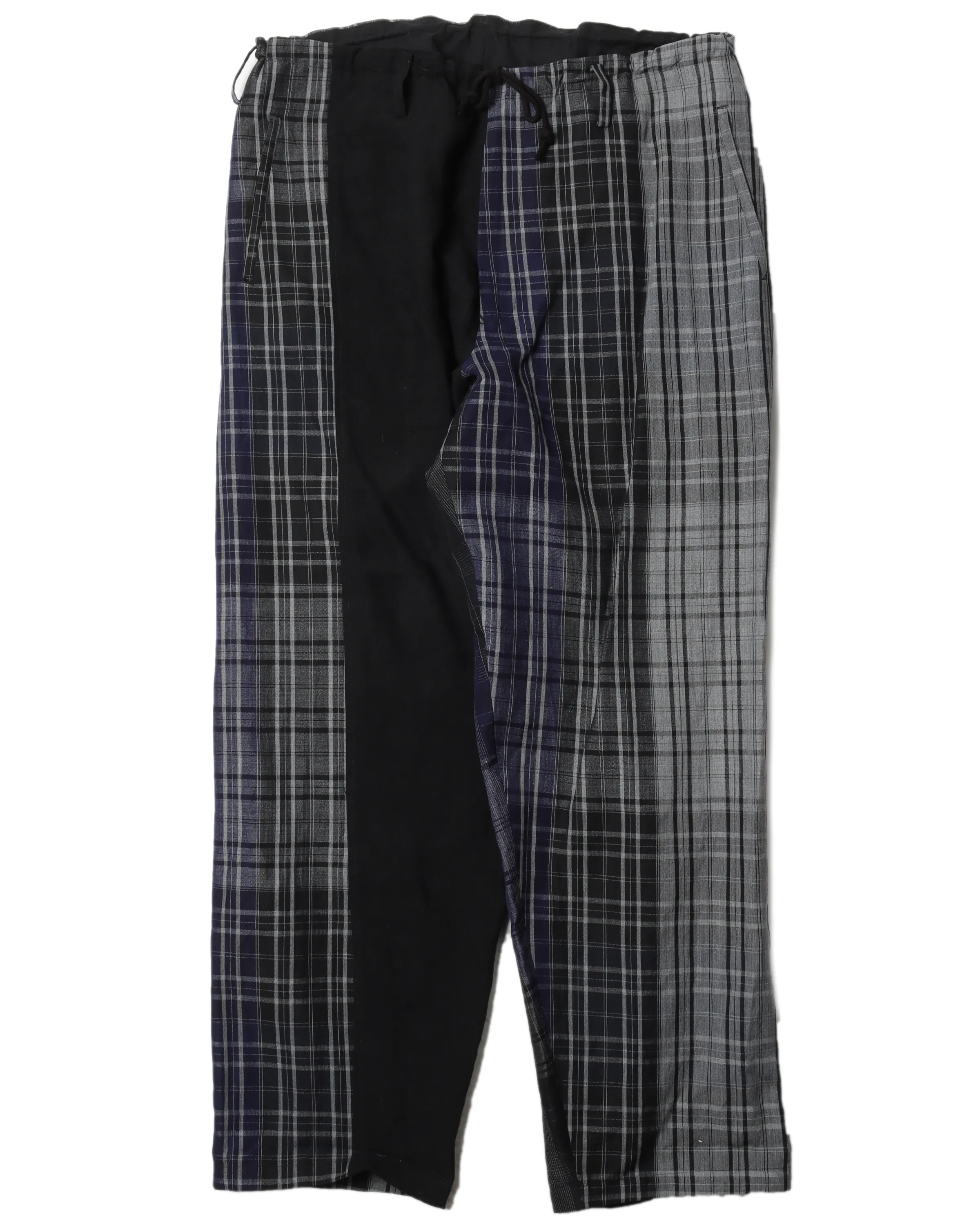 Pour Homme Asymmetric Plaid Trousers