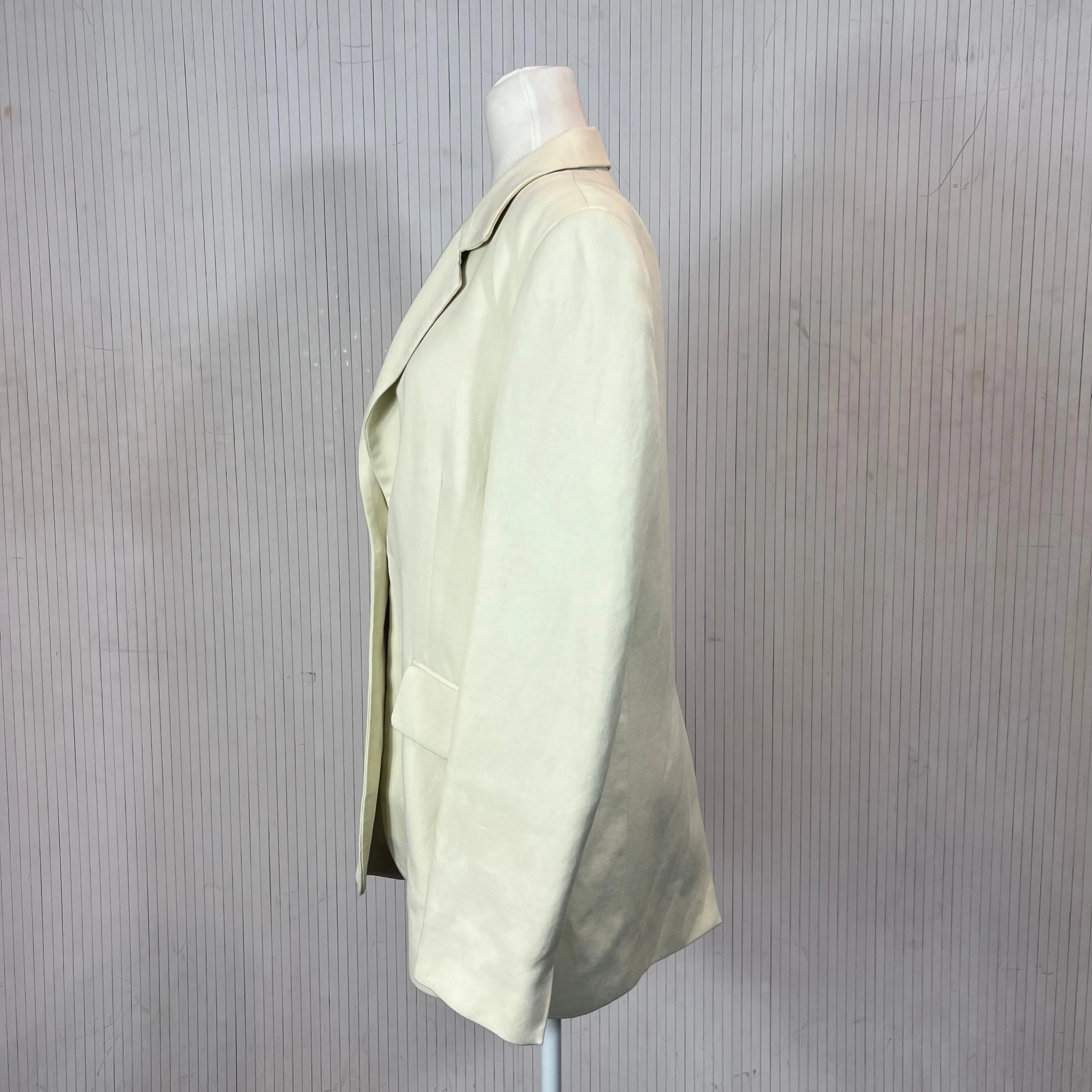 Raey Cream Ramie & Cotton Longline Jacket XS