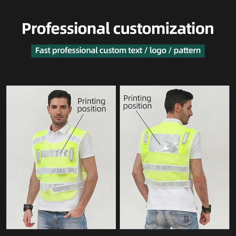 Reflective vest with LED lights for work(MJ-S28)