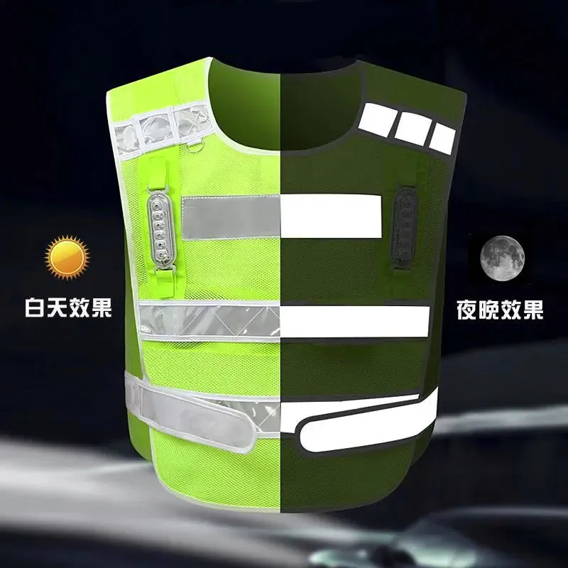 Reflective vest with LED lights for work(MJ-S28)